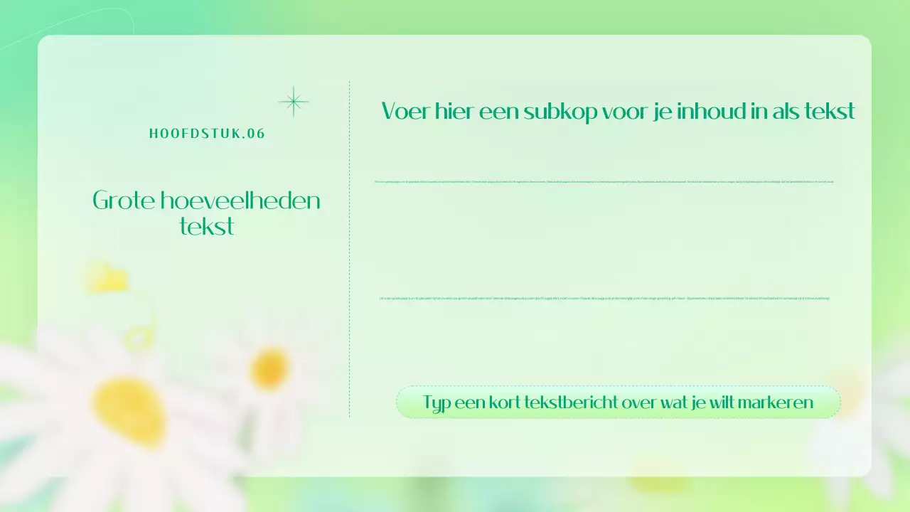 Een eenvoudige bloemenmarketingopdracht in chartreuse