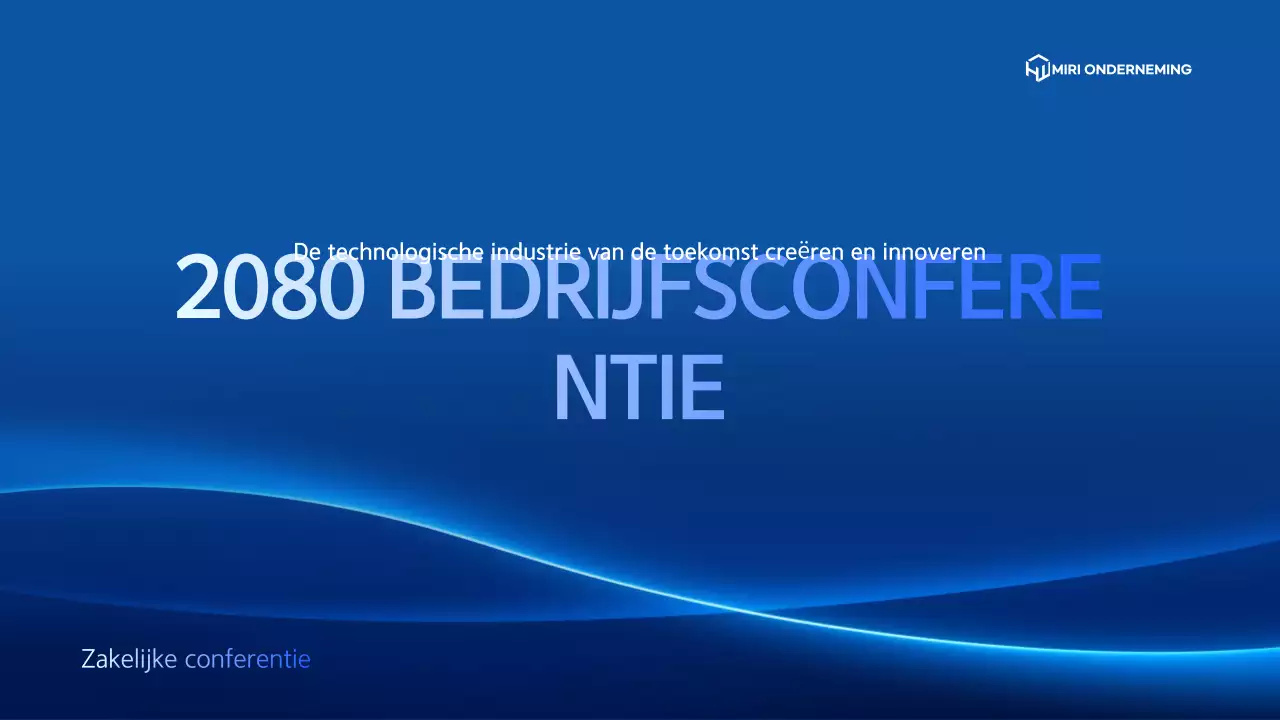 Een eenvoudige zakelijke presentatie in blauw