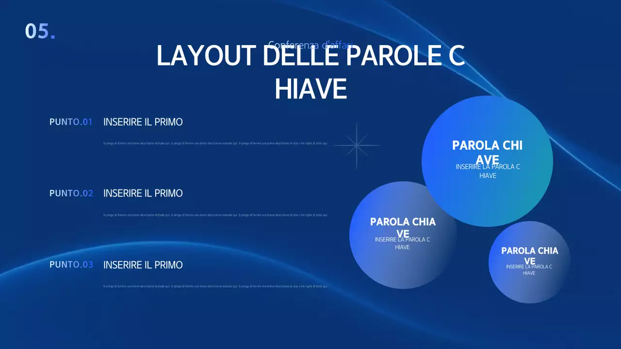 Una semplice presentazione aziendale in blu