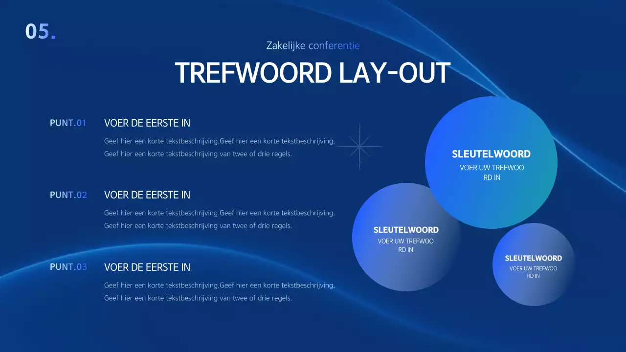 Een eenvoudige zakelijke presentatie in blauw