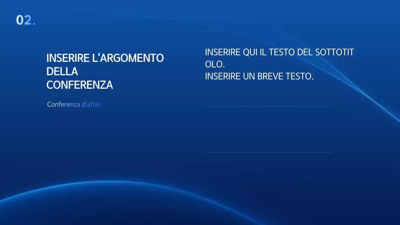 Una semplice presentazione aziendale in blu