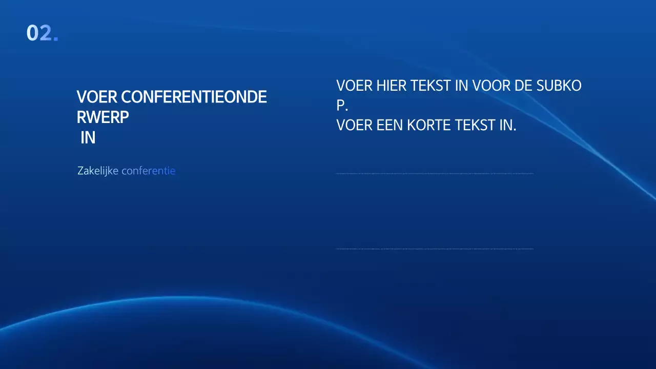 Een eenvoudige zakelijke presentatie in blauw