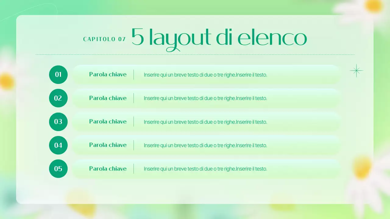 Un semplice brief di marketing floreale in colore chartreuse