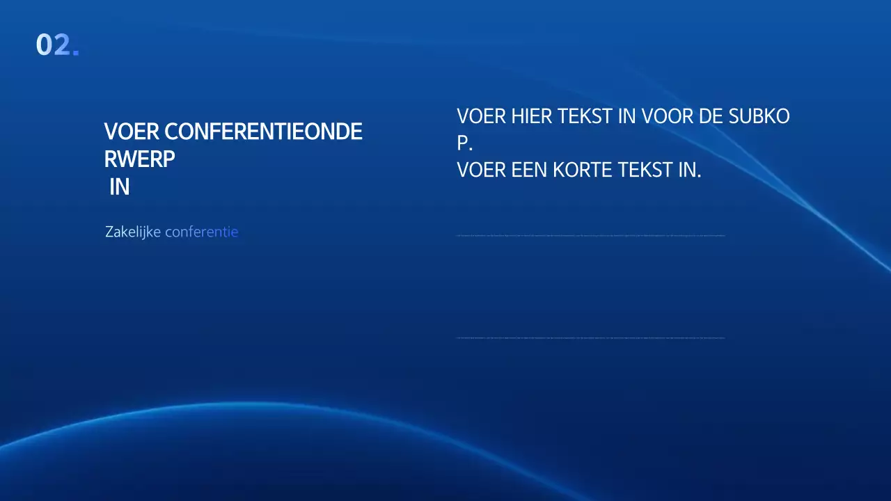 Een eenvoudige zakelijke presentatie in blauw