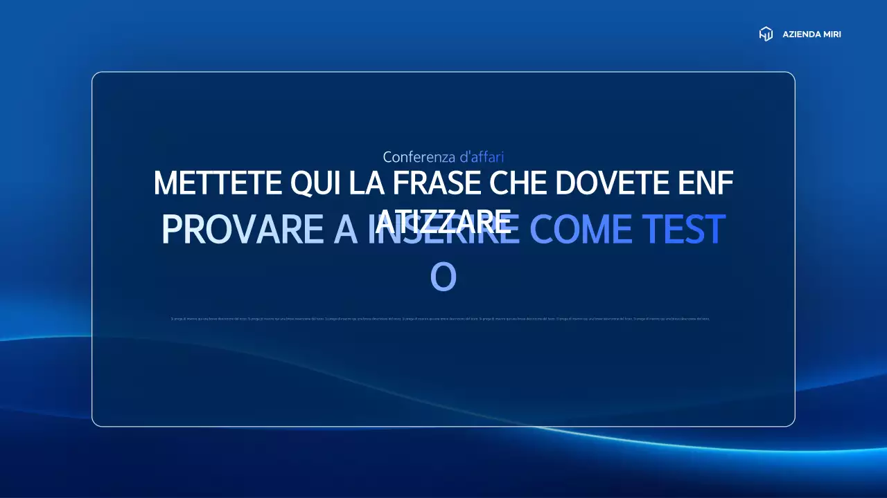 Una semplice presentazione aziendale in blu