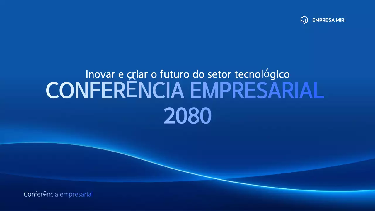 Uma apresentação comercial simples em azul