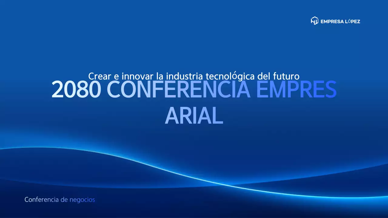 Una sencilla presentación empresarial en azul