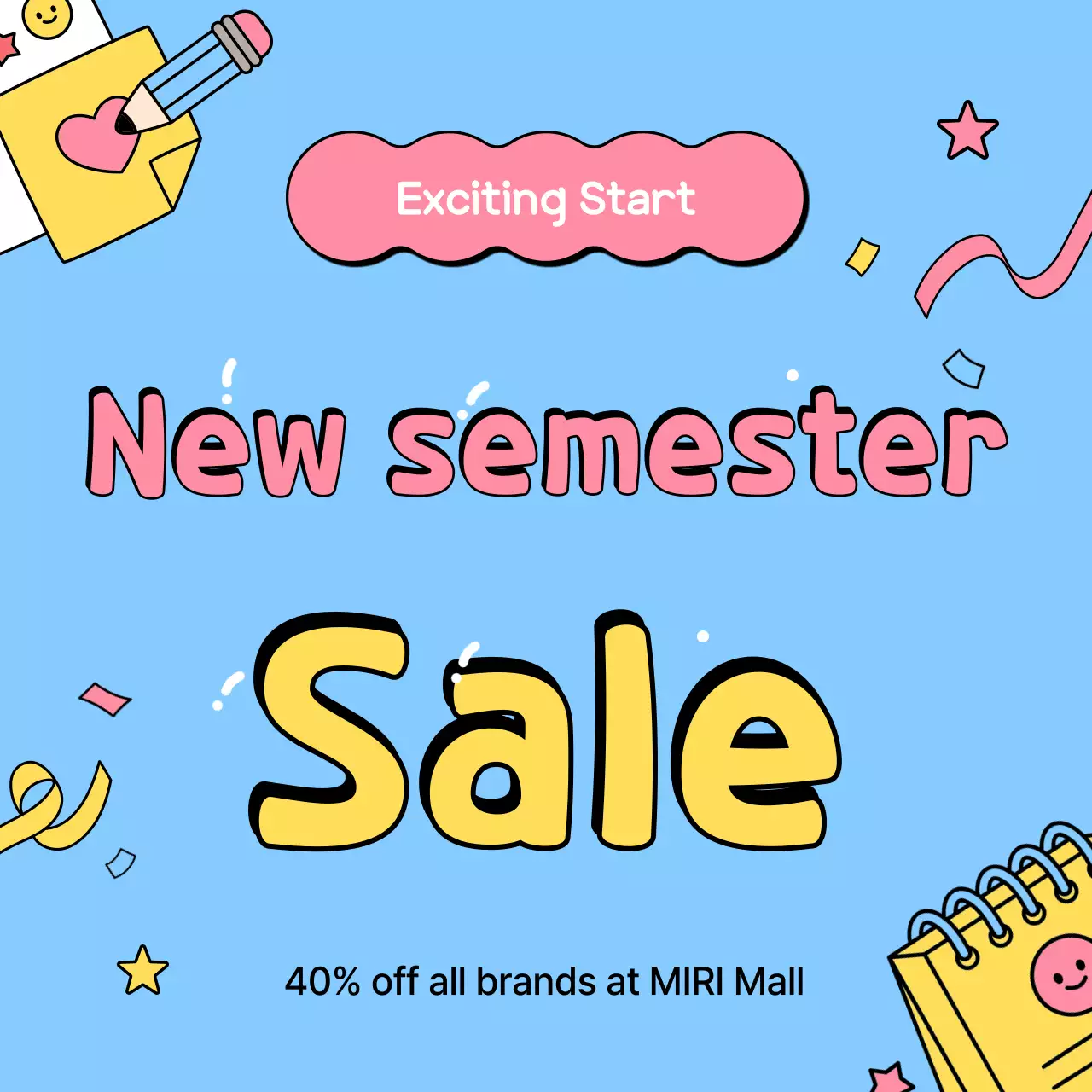 A light blue, cute sale