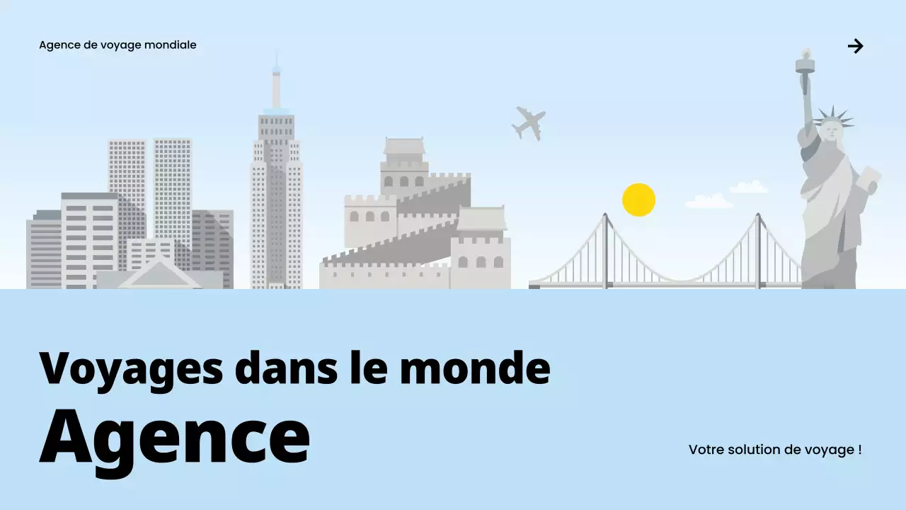 promotion des voyages en bleu moderne
