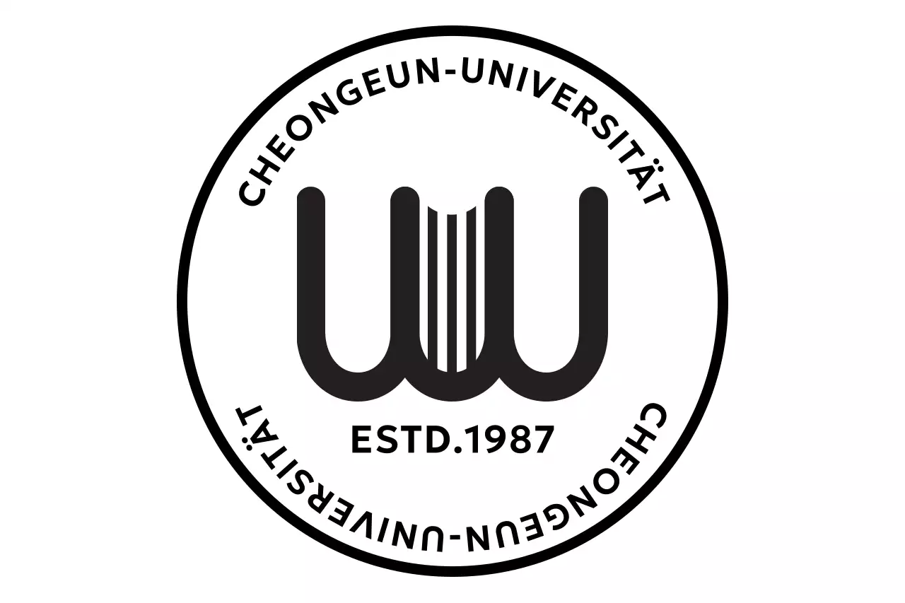 Schwarzes und weißes Logo für einfaches Lehrmaterial