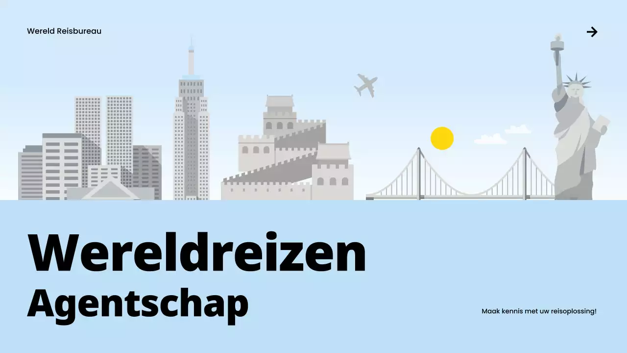 blauwe moderne reis promotie