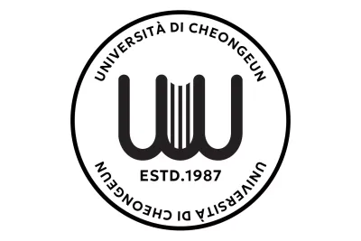 Logo in bianco e nero di materiale didattico semplice
