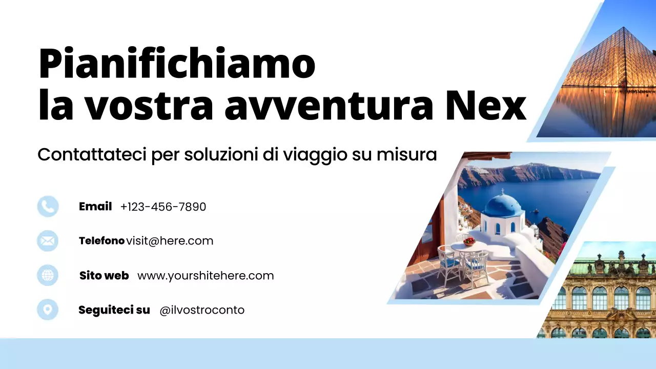 promozione viaggio blu moderno