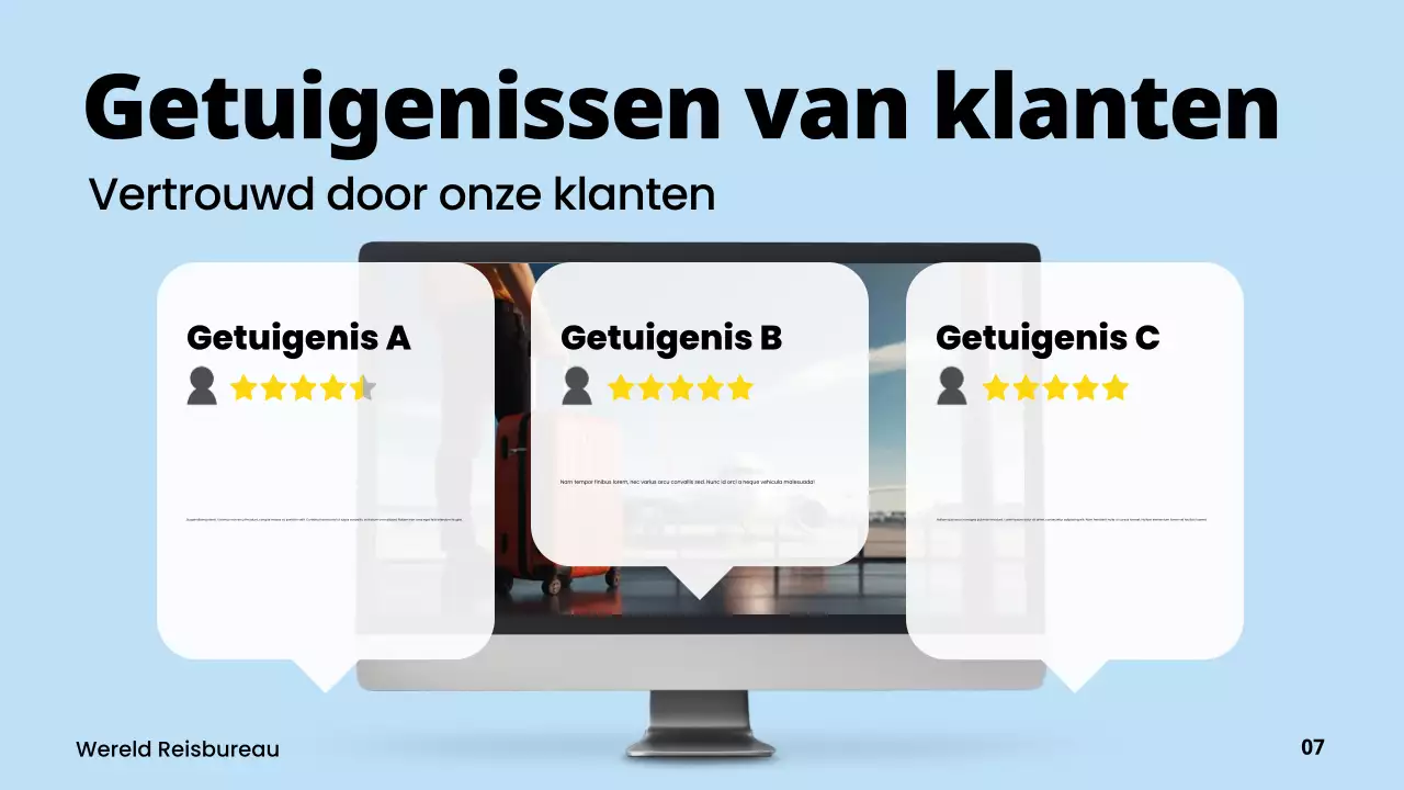 blauwe moderne reis promotie