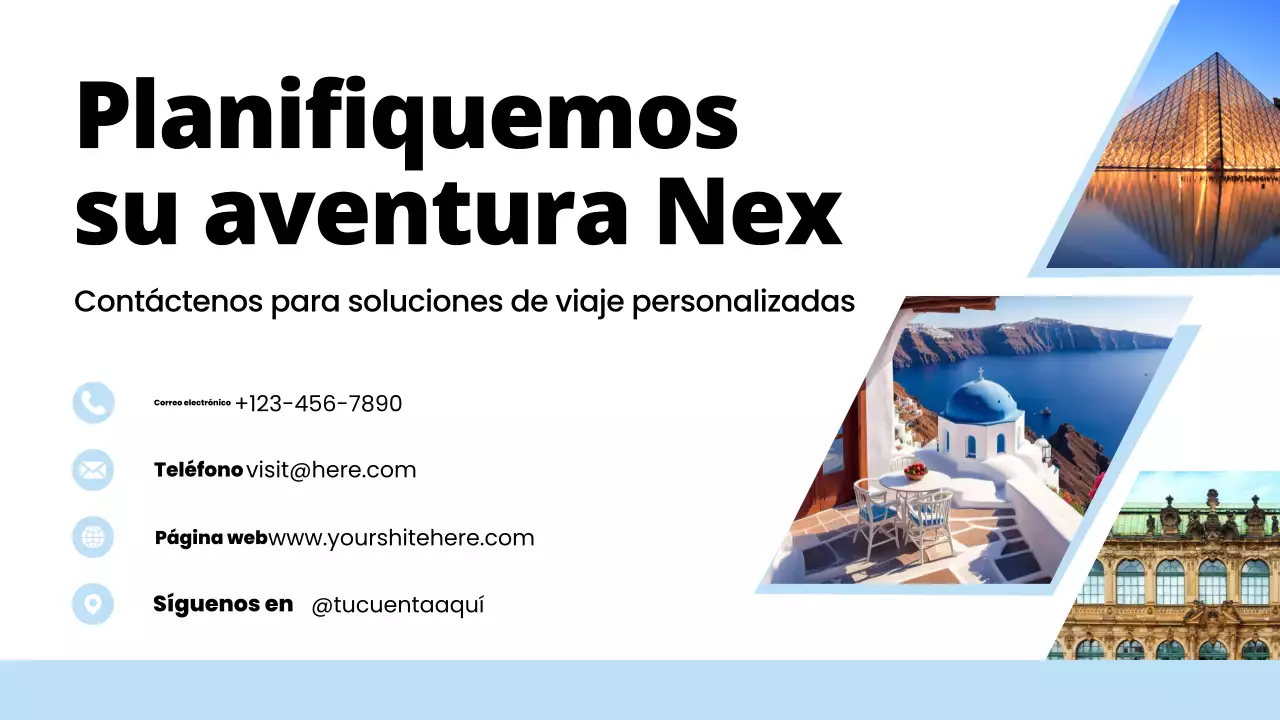 promoción de viajes blue modern