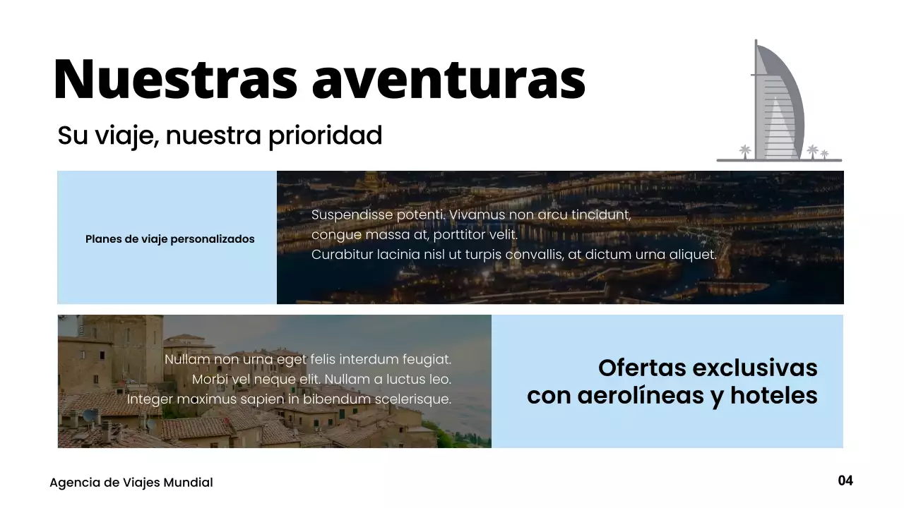 promoción de viajes blue modern