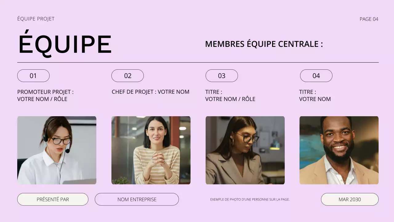 Présentation de la réunion de lancement du projet