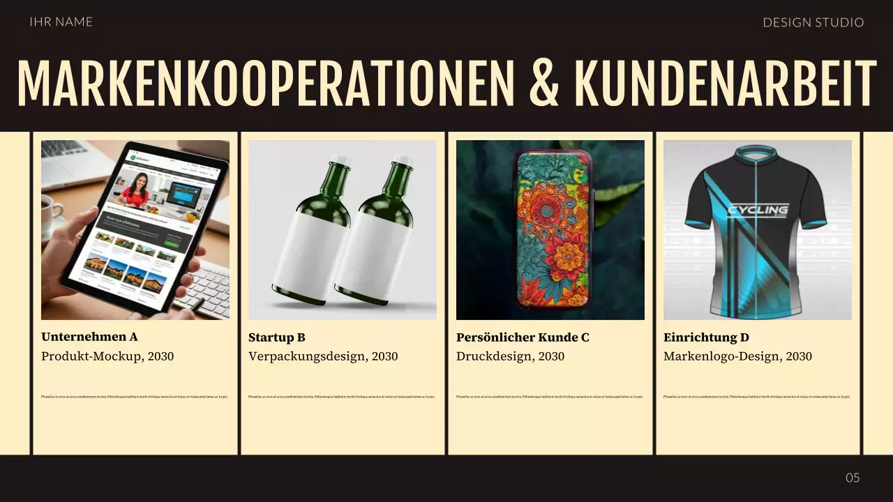 Rotes modernes Grafikdesign-Portfolio