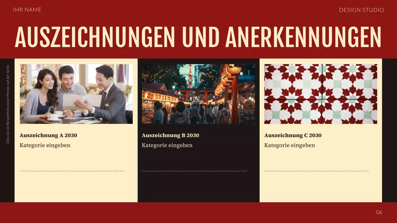 Rotes modernes Grafikdesign-Portfolio