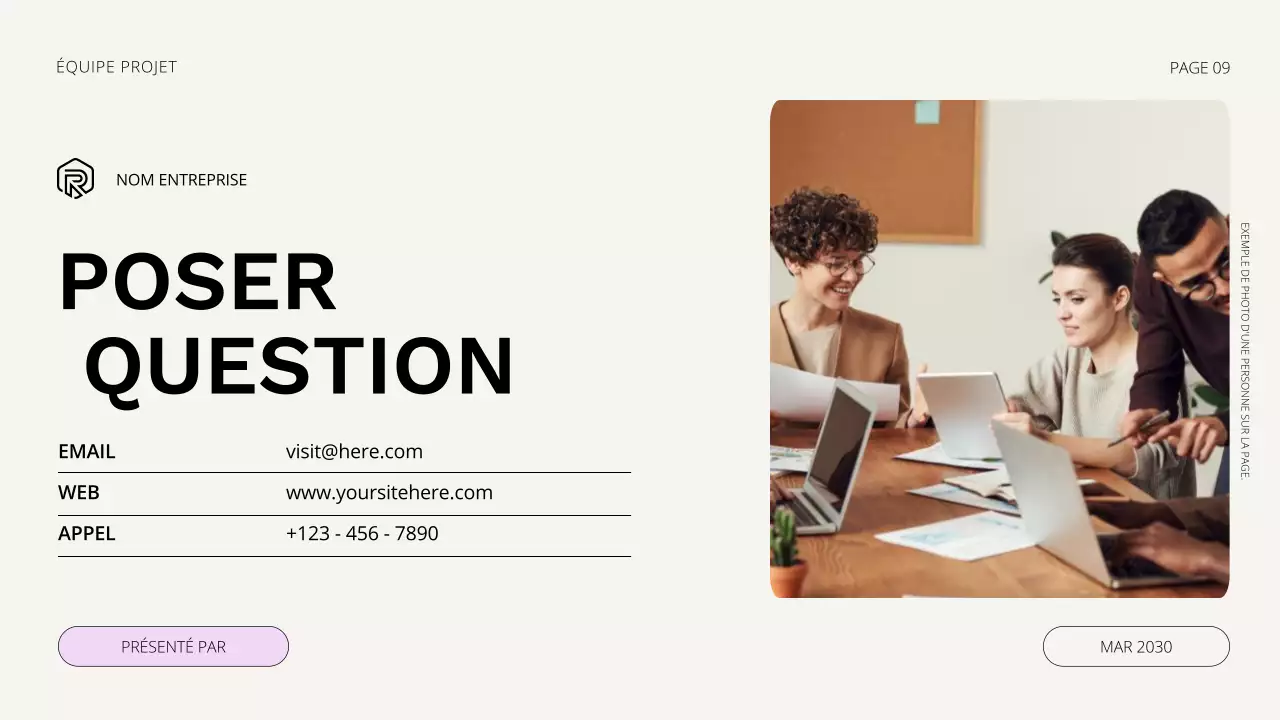 Présentation de la réunion de lancement du projet