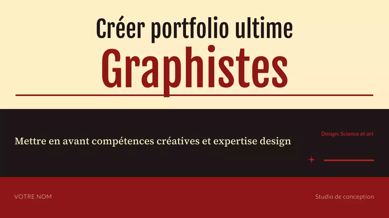 Portfolio de graphisme moderne rouge