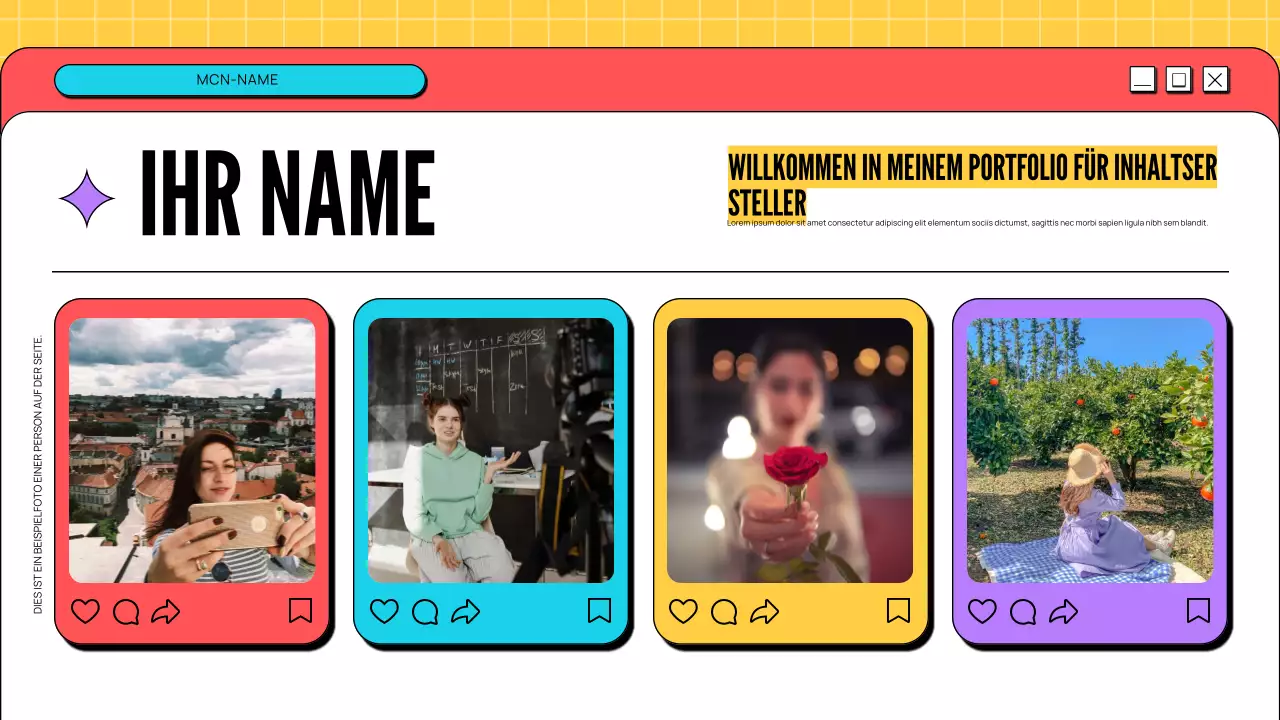spielerisch modernes Kreativ-Portfolio