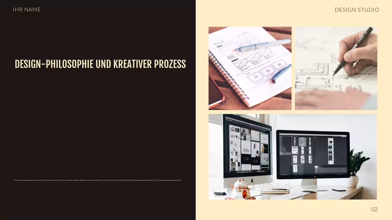 Rotes modernes Grafikdesign-Portfolio