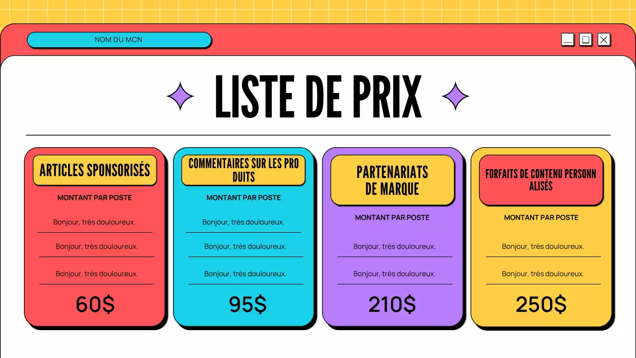 portfolio d'un créateur moderne et enjoué