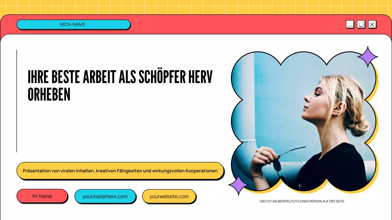 spielerisch modernes Kreativ-Portfolio