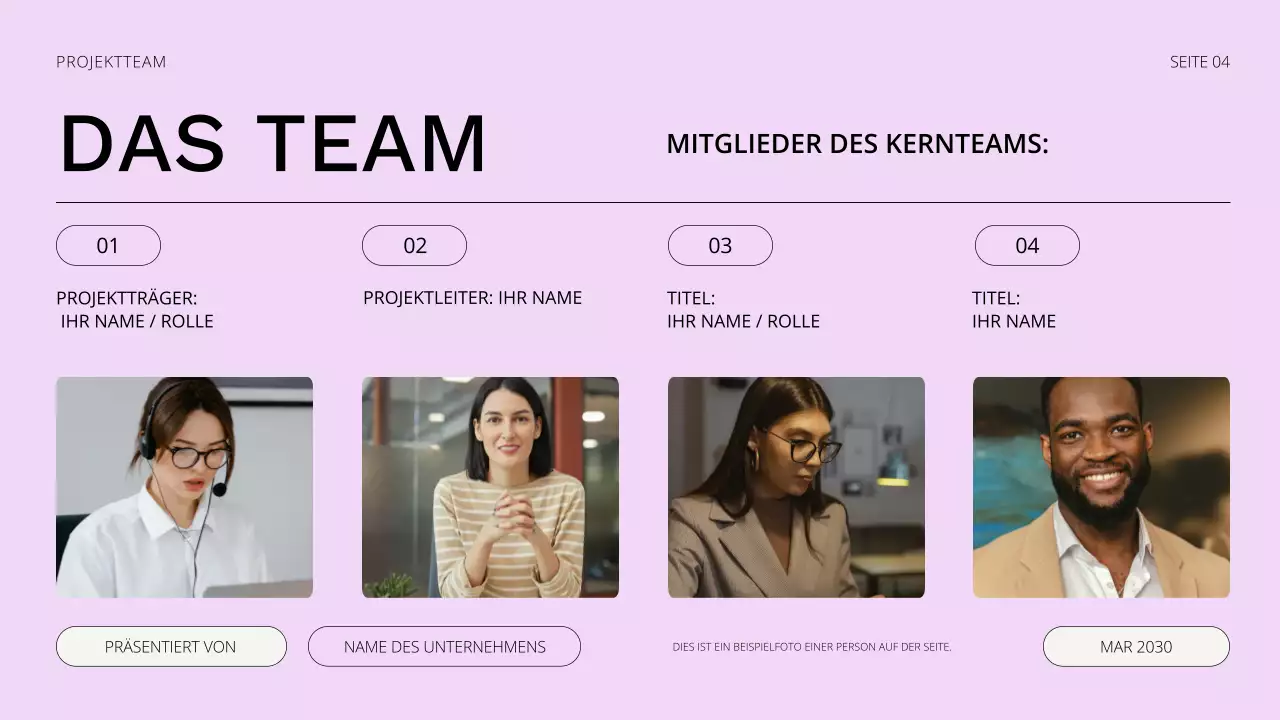 Präsentation zum Projekt-Auftakttreffen