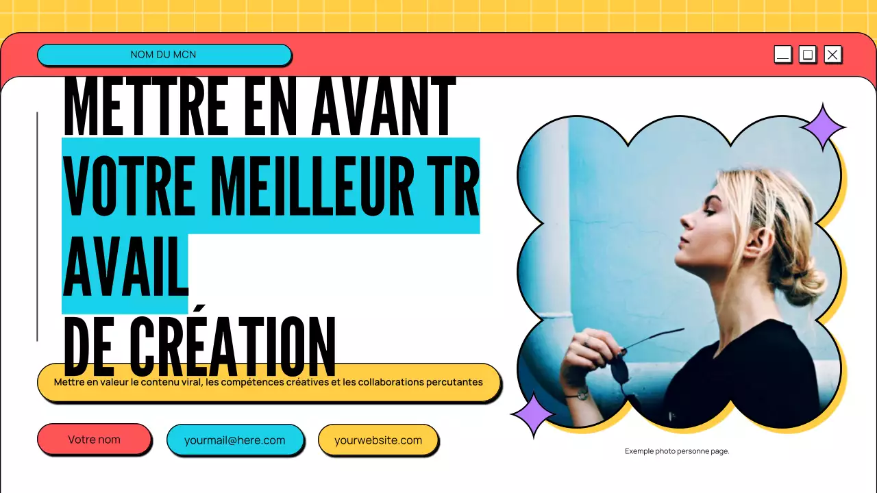 portfolio d'un créateur moderne et enjoué