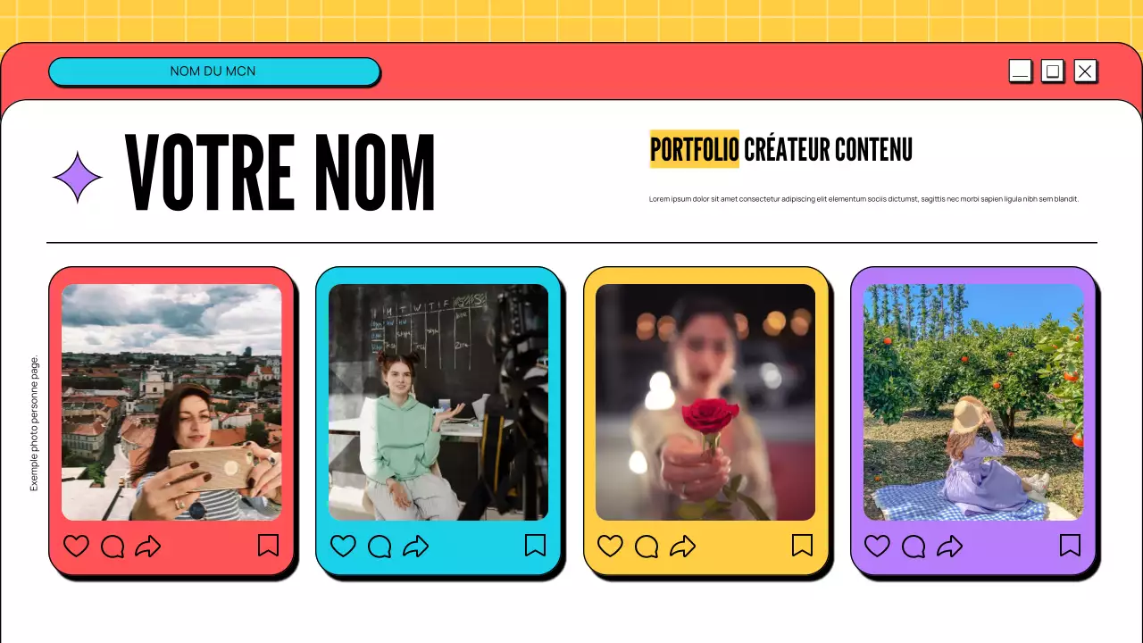 portfolio d'un créateur moderne et enjoué