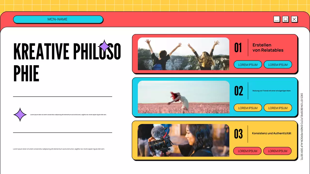 spielerisch modernes Kreativ-Portfolio