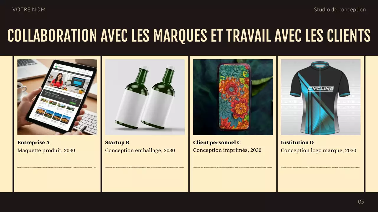 Portfolio de graphisme moderne rouge