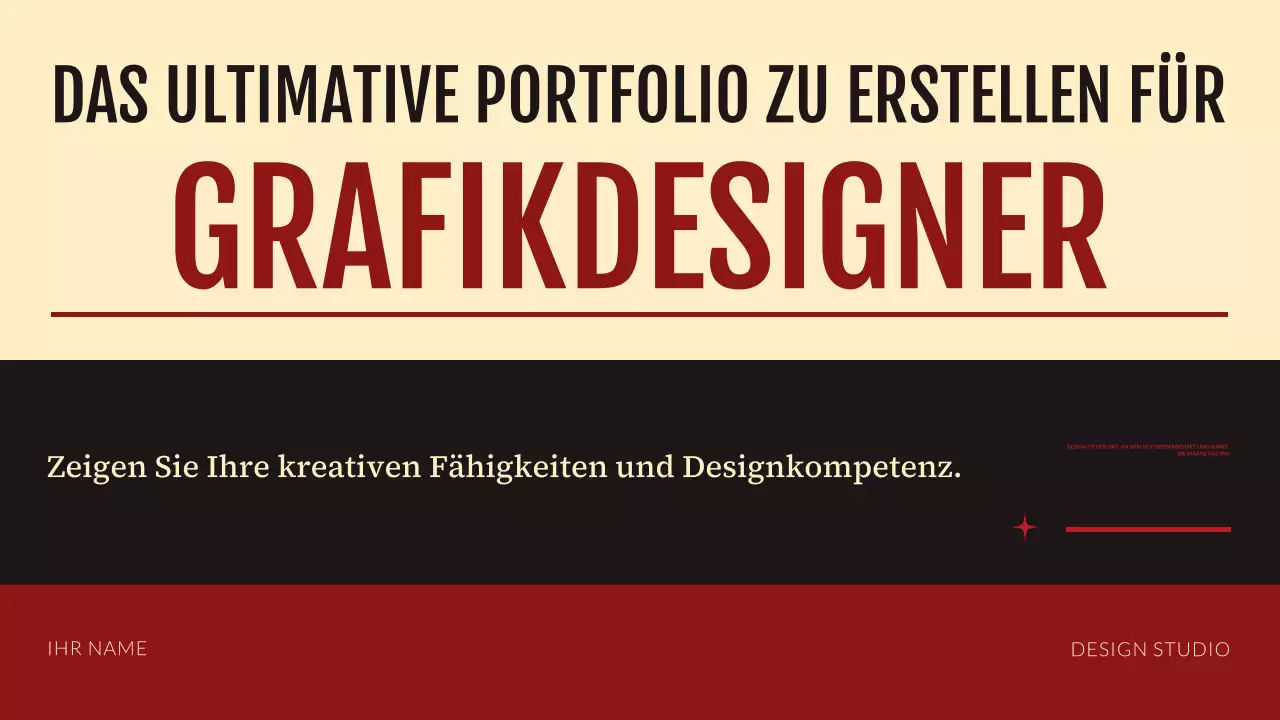 Rotes modernes Grafikdesign-Portfolio