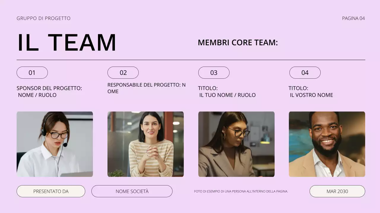 Presentazione della riunione di avvio del progetto