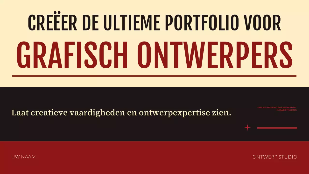 Portfolio rood modern grafisch ontwerp