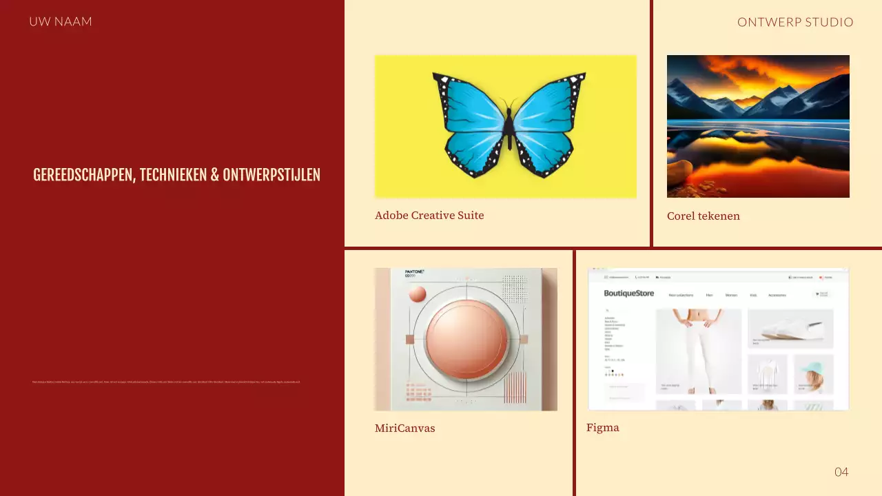 Portfolio rood modern grafisch ontwerp