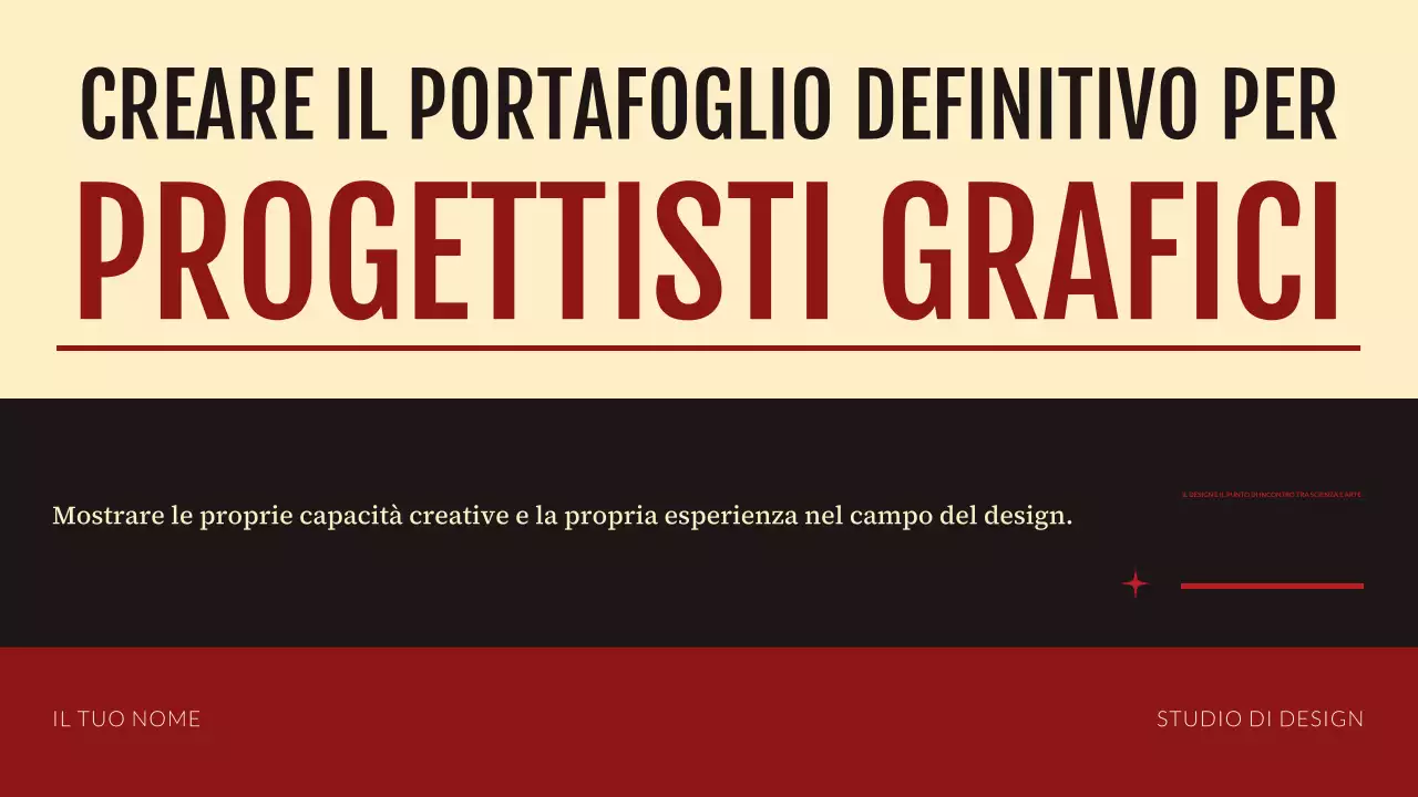 Portafoglio di design grafico moderno rosso