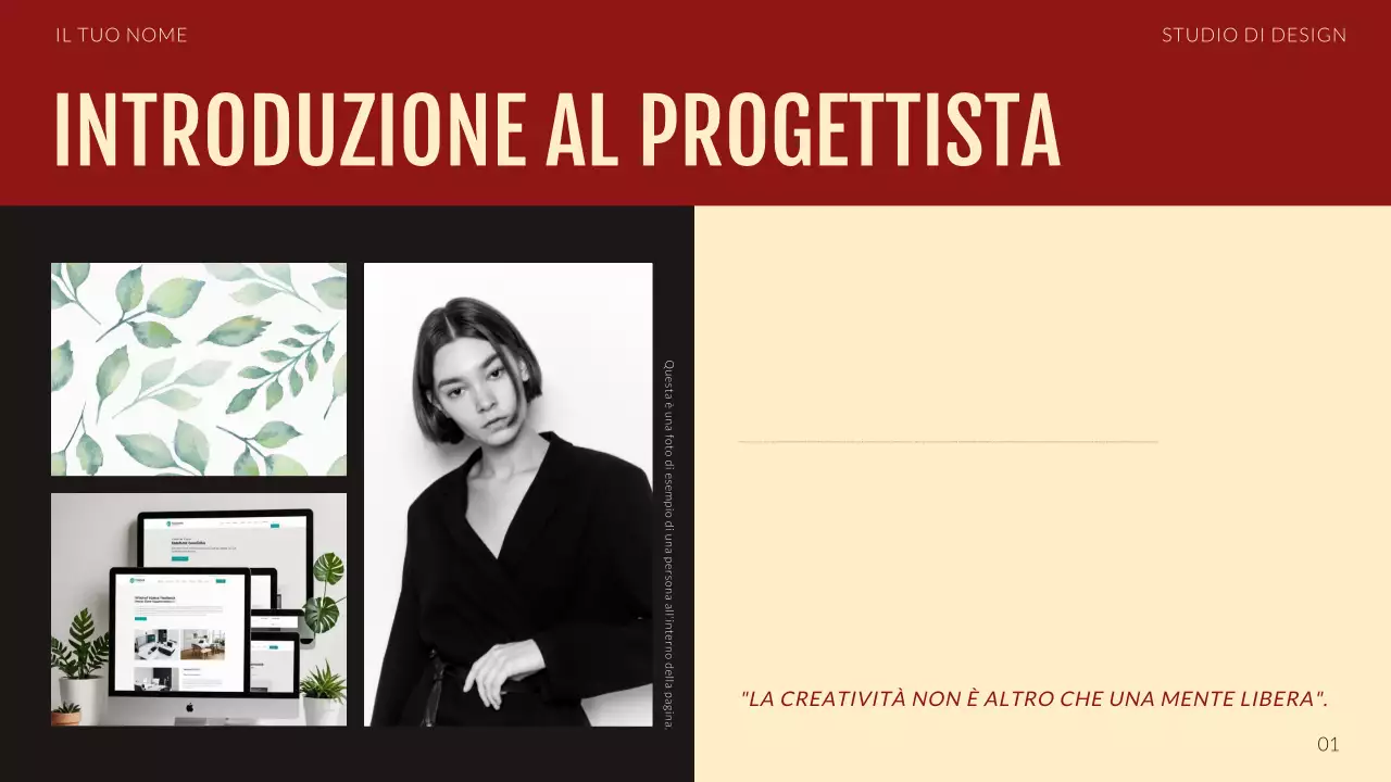 Portafoglio di design grafico moderno rosso