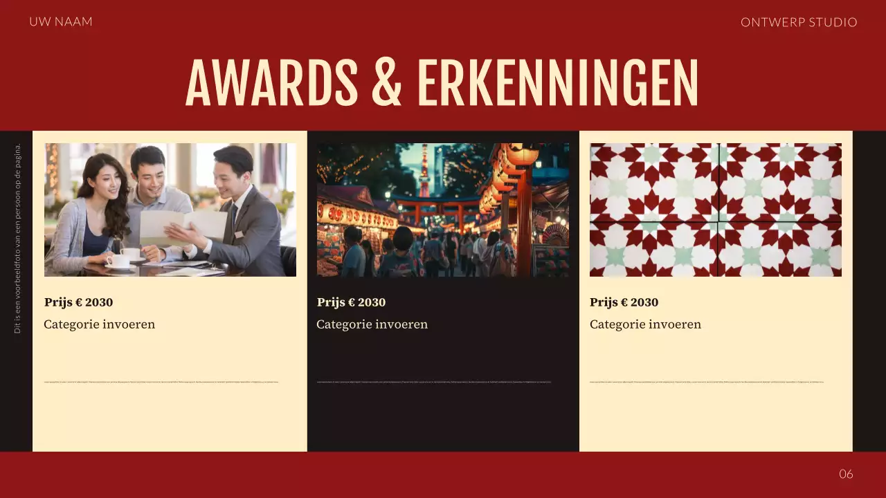 Portfolio rood modern grafisch ontwerp