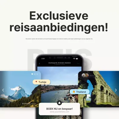 Witte moderne reispromotie