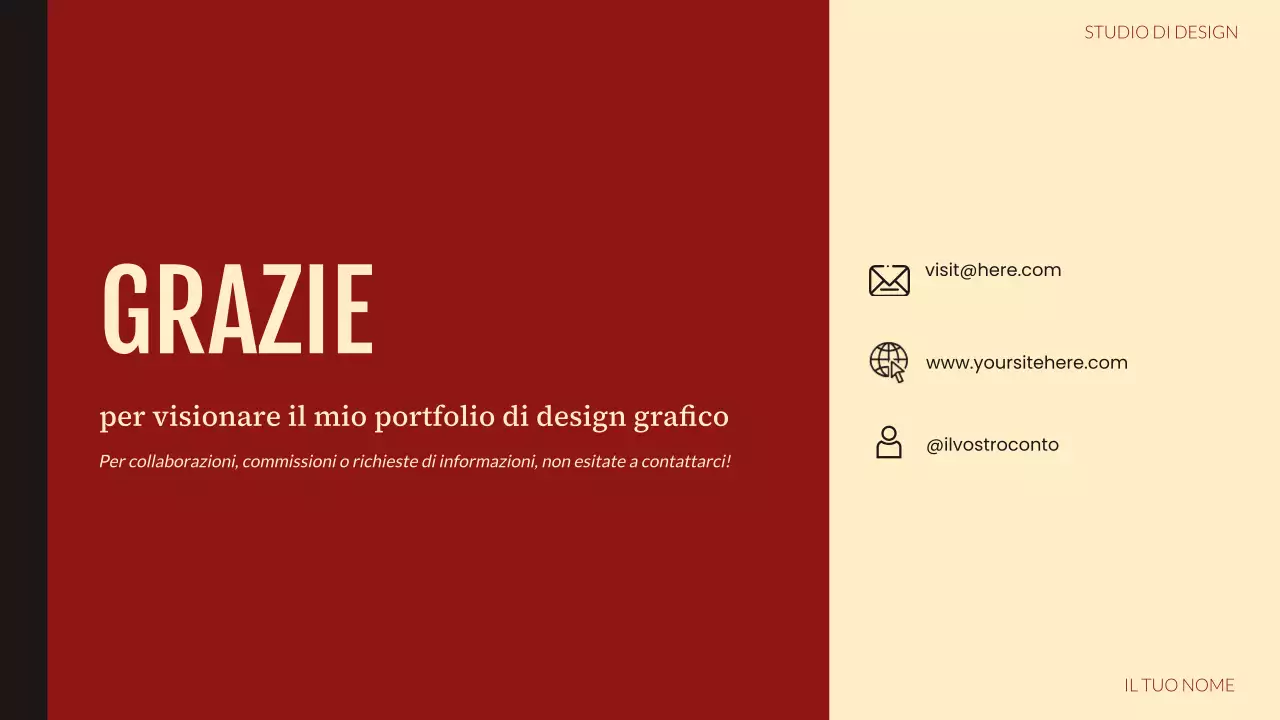 Portafoglio di design grafico moderno rosso