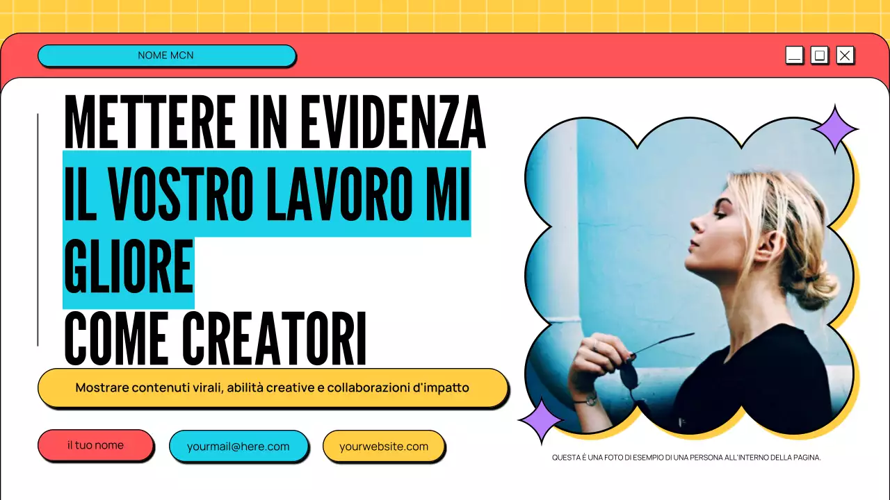 portfolio creatore moderno e giocoso