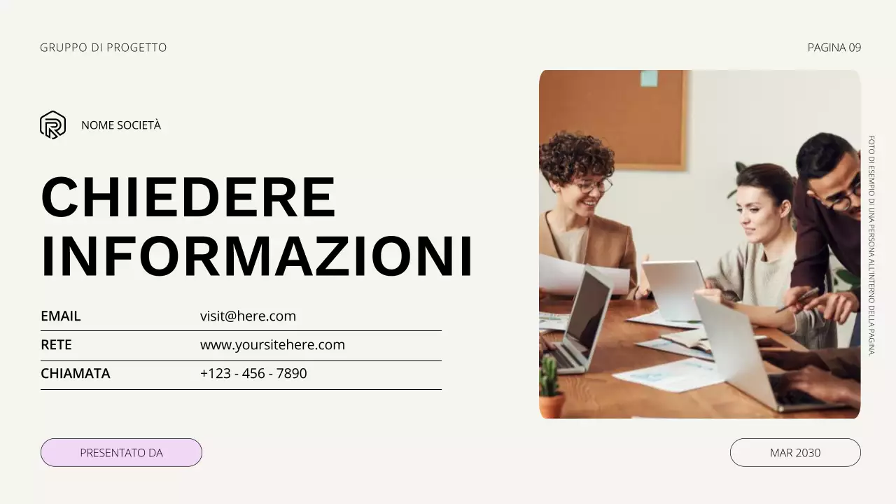 Presentazione della riunione di avvio del progetto