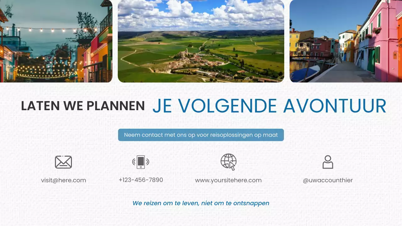 Blue Modern Reis Promotie