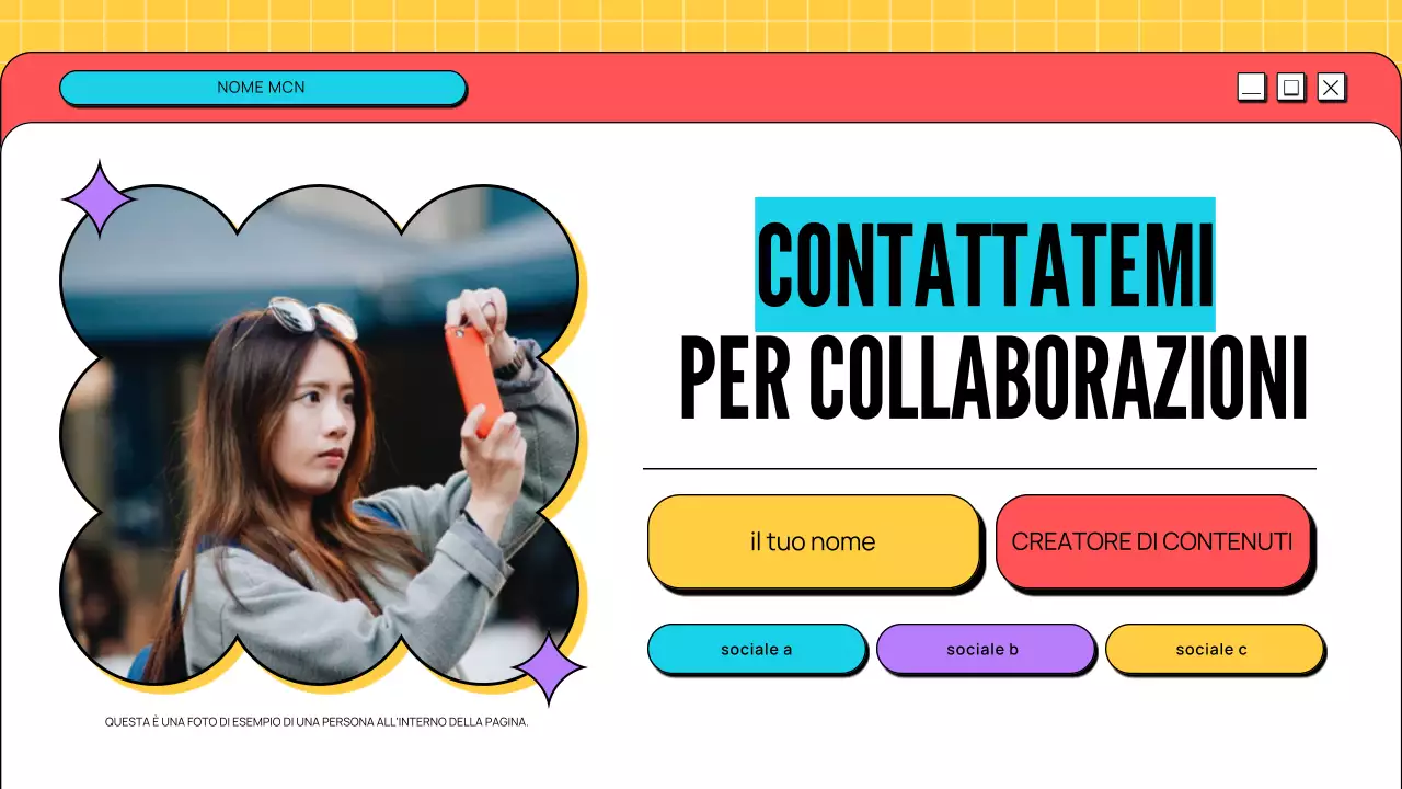 portfolio creatore moderno e giocoso