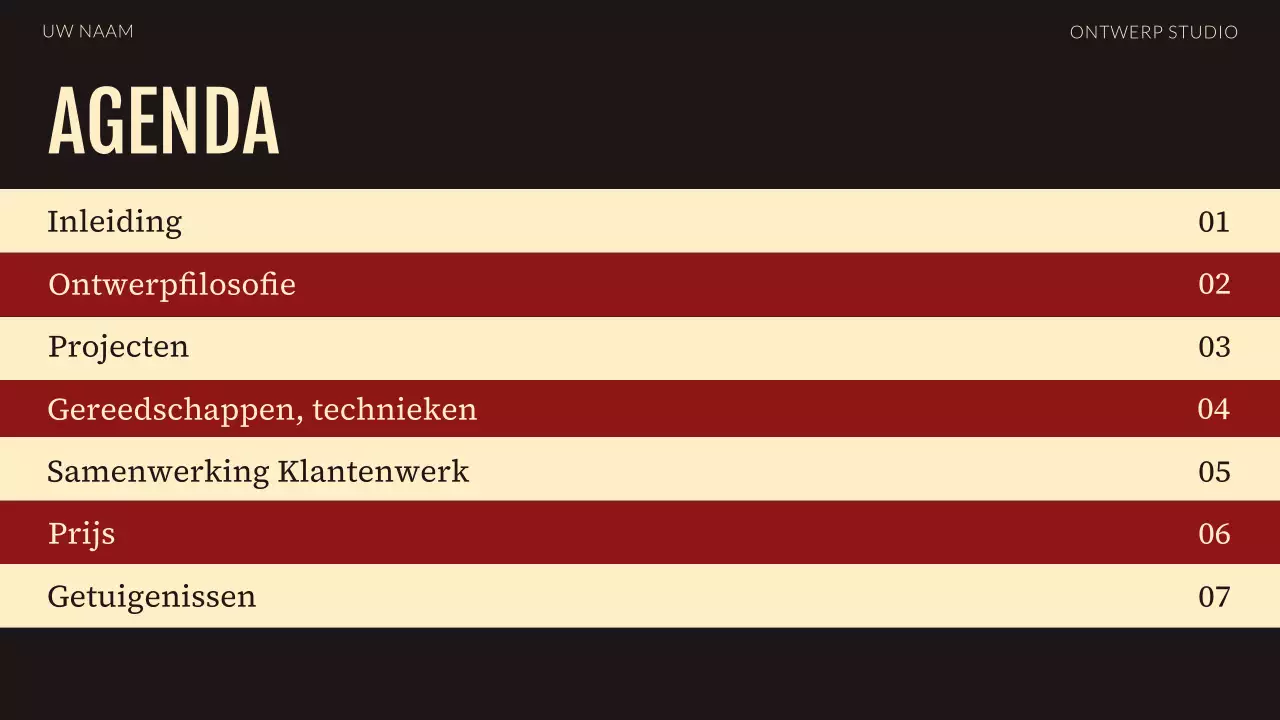 Portfolio rood modern grafisch ontwerp