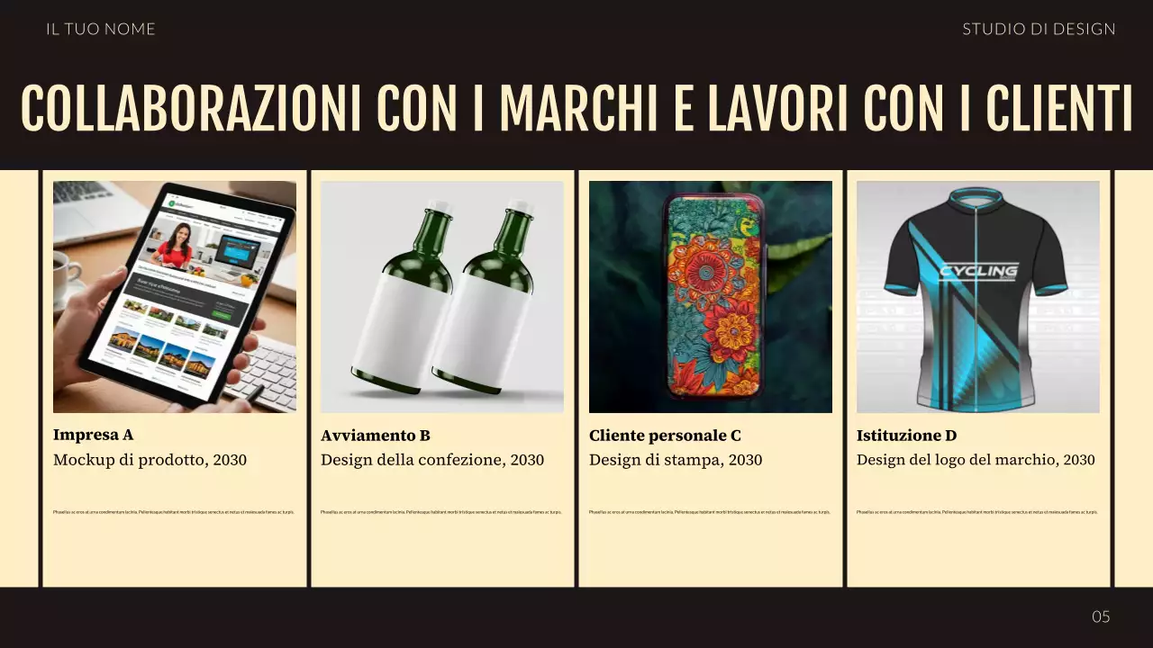 Portafoglio di design grafico moderno rosso