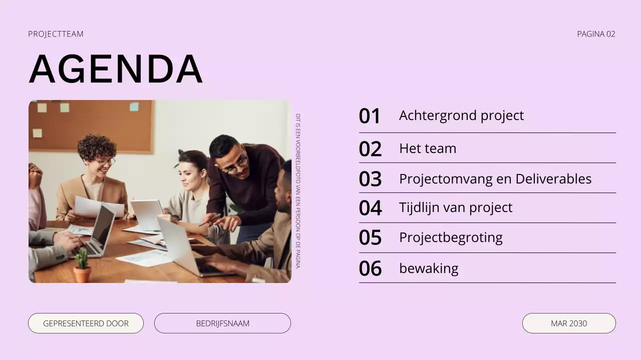 Presentatie startbijeenkomst project